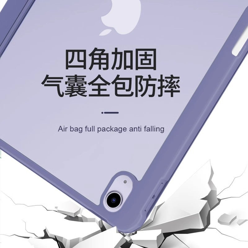 Suitable For Ipad6 9.7 "High Permeability Tri-Fold Acrylic Flat Protective Case Pen Slot Magnetic Apple 6Th Generation - Image 5
